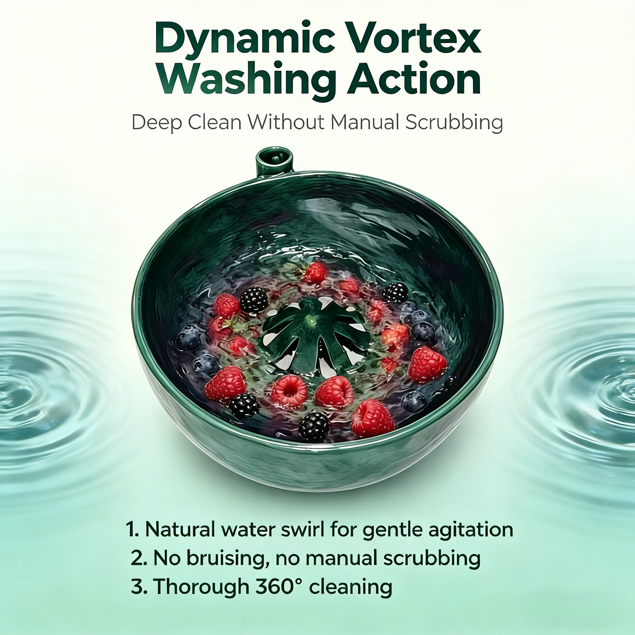 Self Spinning Berry Washing Bowl | Automatic Fruit Washer