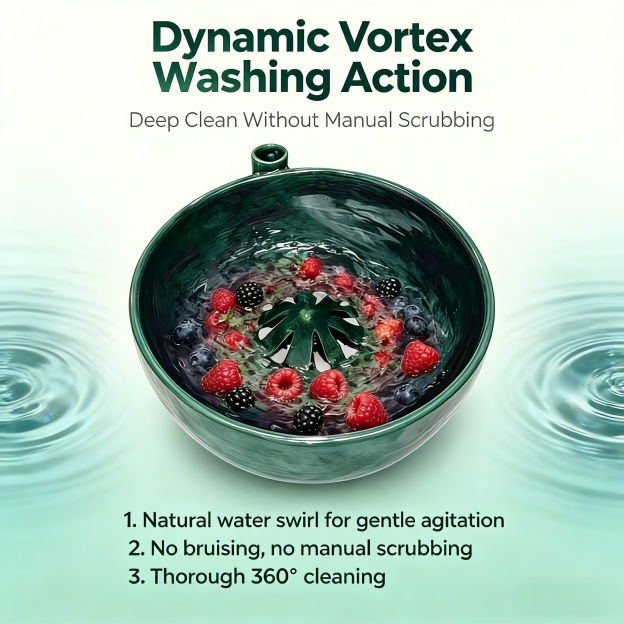 Self Spinning Berry Washing Bowl | Automatic Fruit Washer