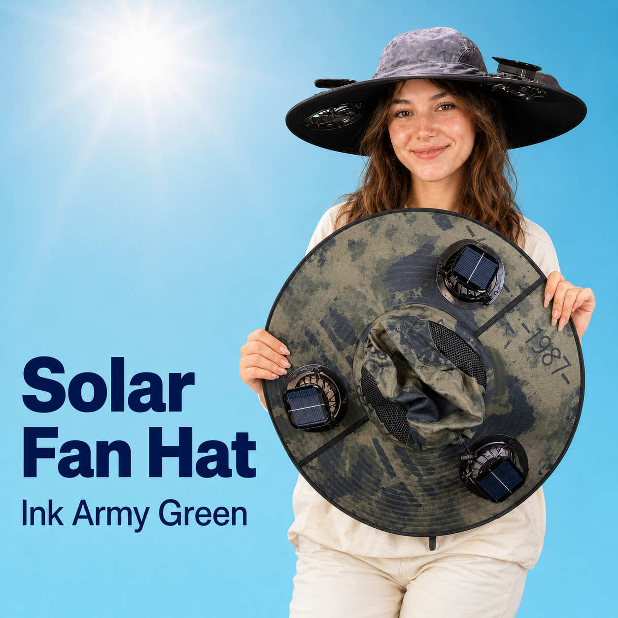 🔥HOT SALE NOW 49% OFF🔥Solar Cooling Sun Hat – Portable Fan Cap