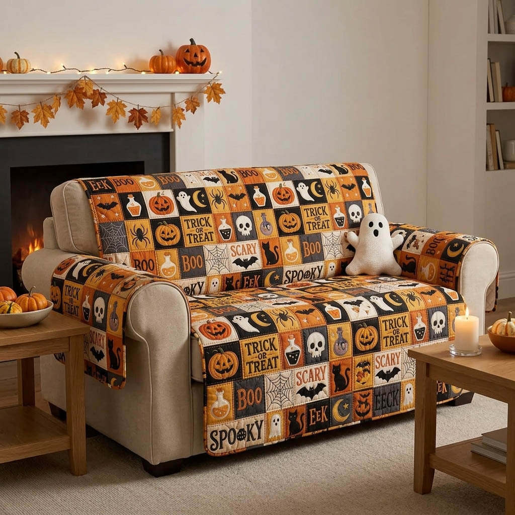 Carnival Nightmare Quilted Sofa Cover