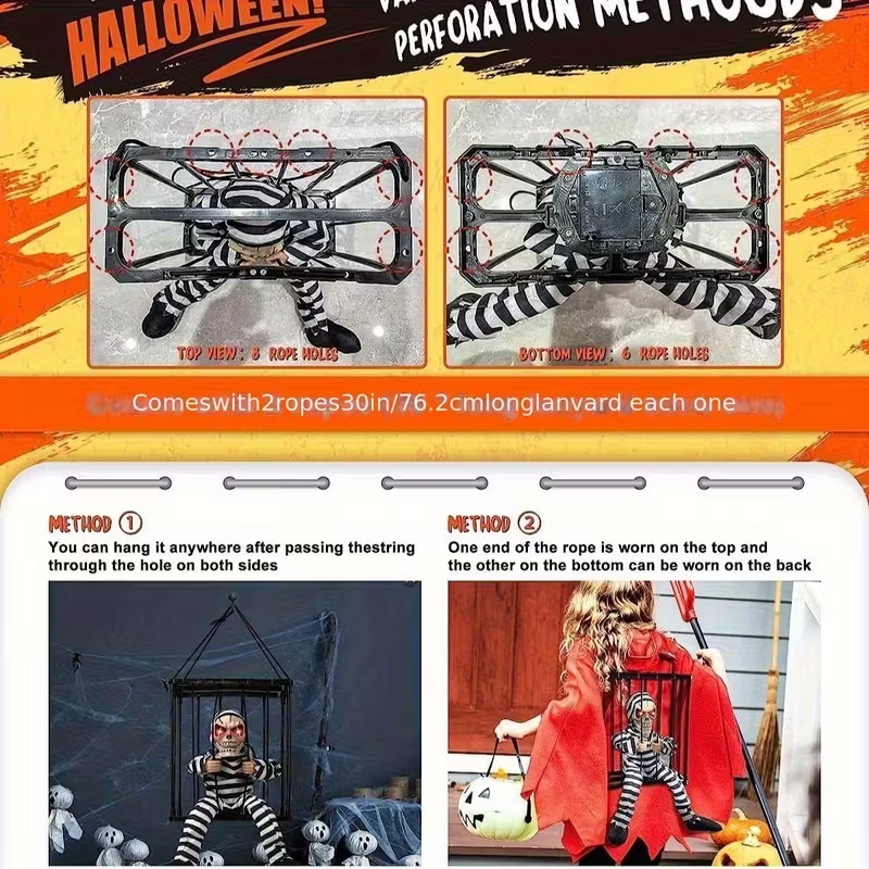 🎃Halloween Last Day OFF 50%-Light-Up Sound-Activated Cage【BUY 2 FREE SHIPPING】