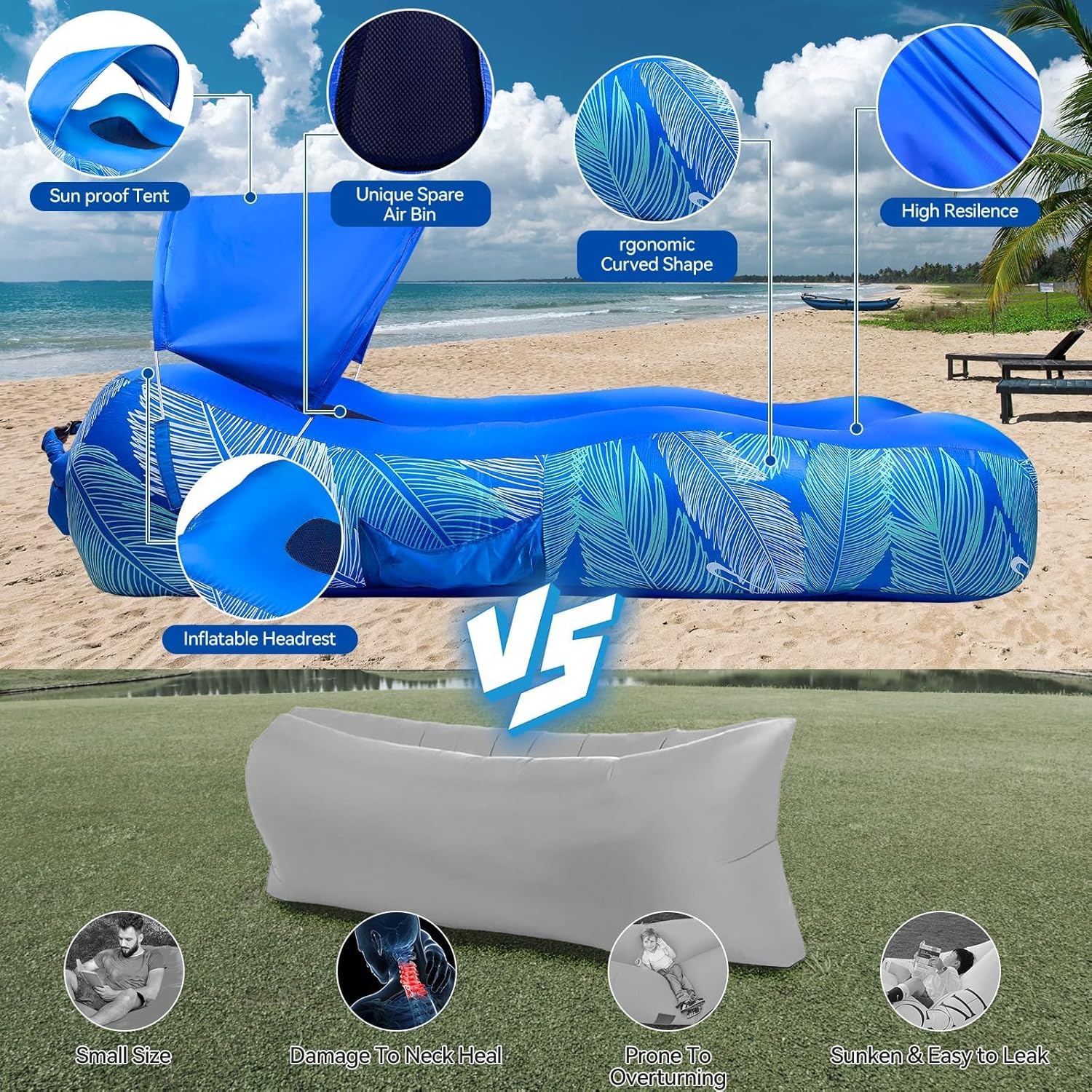 Portable inflatable sofa