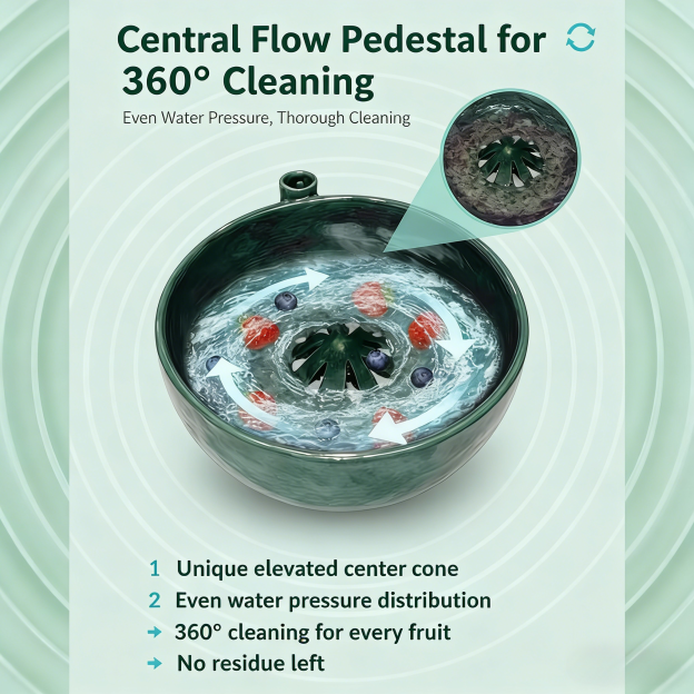 Self Spinning Berry Washing Bowl | Automatic Fruit Washer