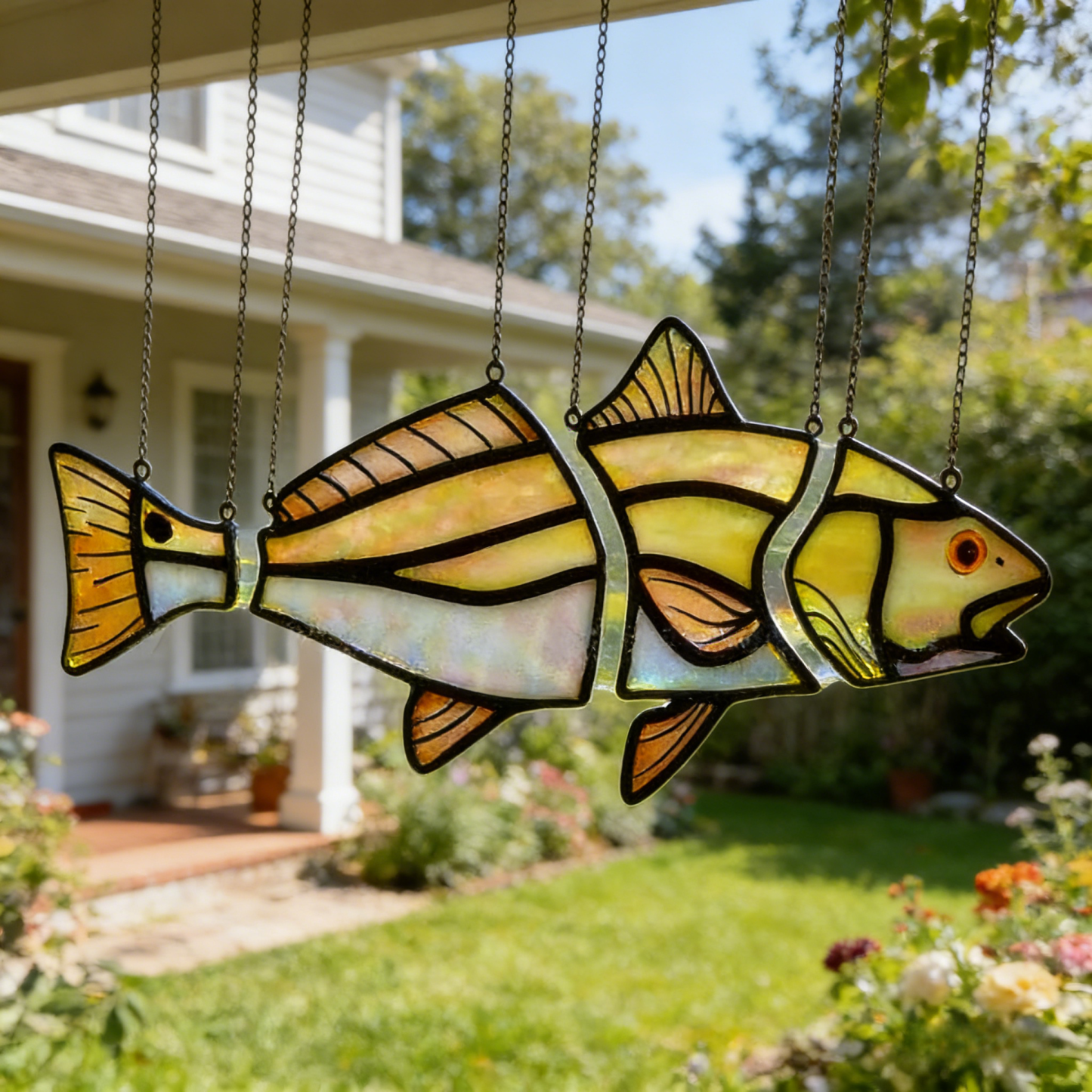 🐠 The Split Fish Stained Glass Suncatcher