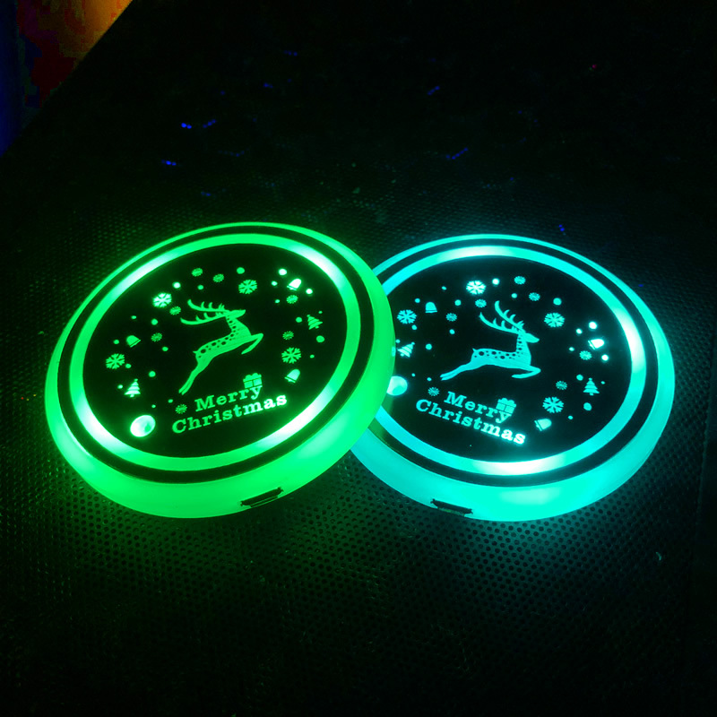 2PCS LED Car Coasters