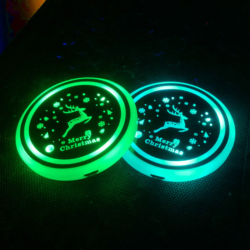 2PCS LED Car Coasters