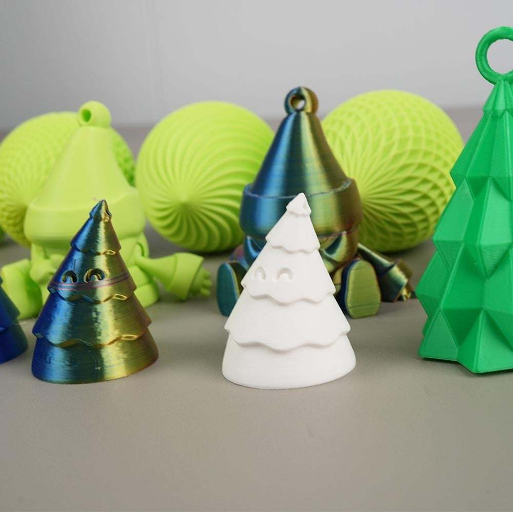 🎄 3D Printed Christmas Tree Ornament Set Gift Pack