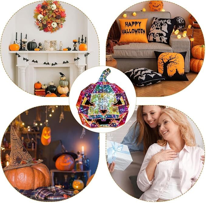 🔥Colorful Pumpkin Lamp | Prism Effect Pumpkin Art Sculpture Night Light