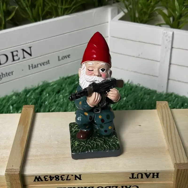 Three dwarf soldiers holding AK-47 rifles