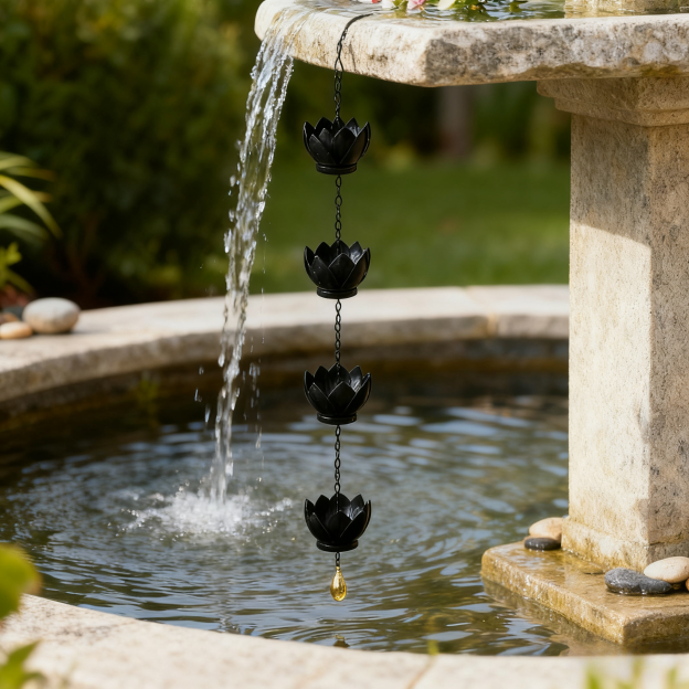 Lotus Rain Chain Double Anti-Rust Thickened Water Divertor