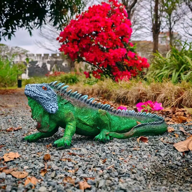 Realistic Iguana Lizard Statue
