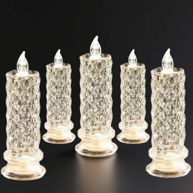 【LAST DAY SALE】LED Crystal Candle Lights ✨🕯️🔥 Buy 2 Get 1 Free, Ends Today!