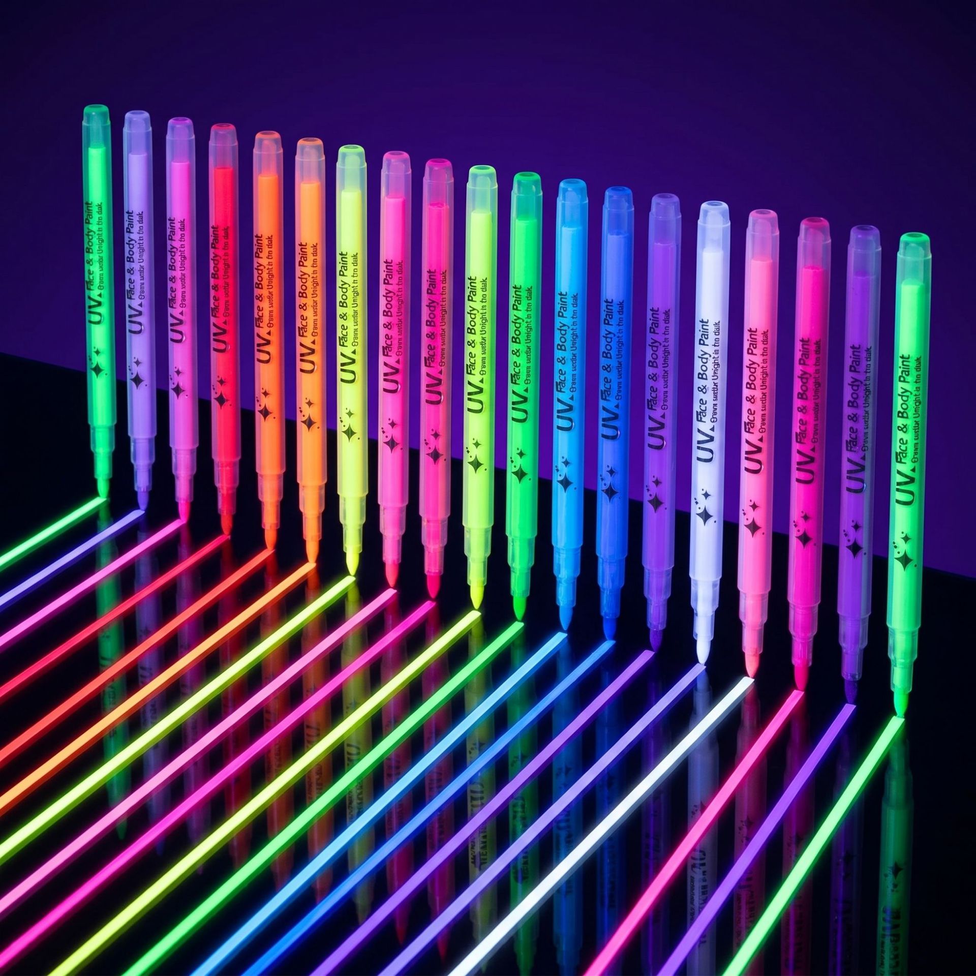 🥳2026 HOT SALE💞50K+ SOLD!🎁UV Glow Face and Body Paint Markers Set