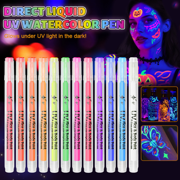🥳2026 HOT SALE💞50K+ SOLD!🎁UV Glow Face and Body Paint Markers Set