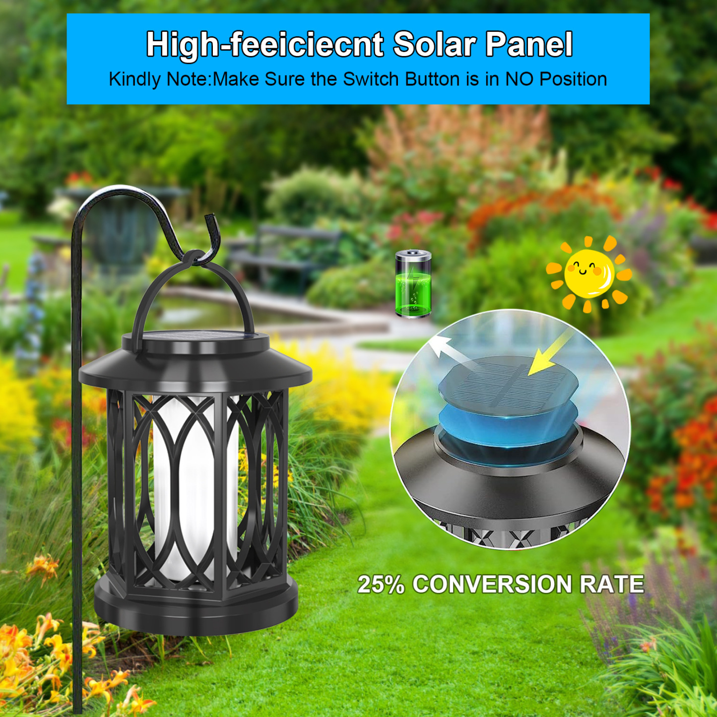 🏆Flash Sale⚡ 50K+ SOLD! Almost Gone-💥✨🔥 Upgraded Flickering Flame Solar Lantern Outdoor Waterproof Light