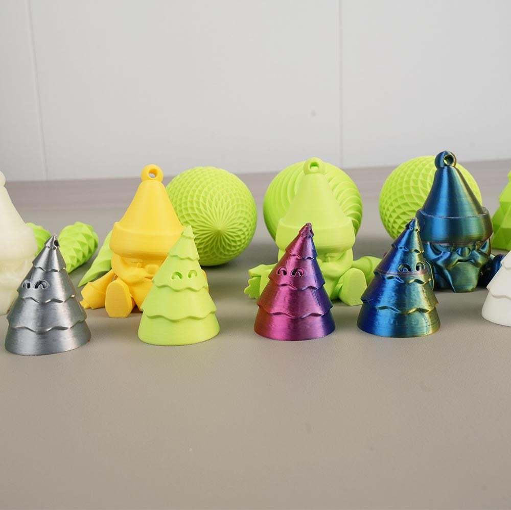 🎄 3D Printed Christmas Tree Ornament Set Gift Pack