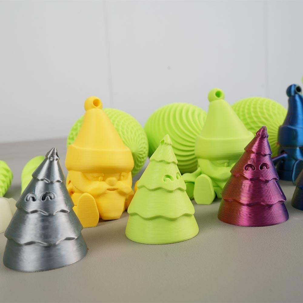 🎄 3D Printed Christmas Tree Ornament Set Gift Pack
