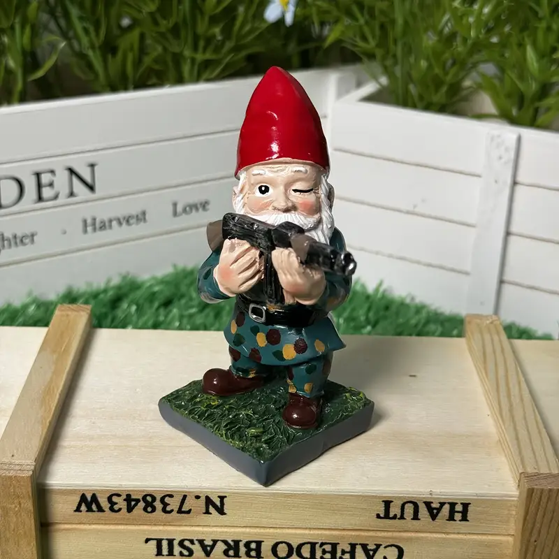 Three dwarf soldiers holding AK-47 rifles