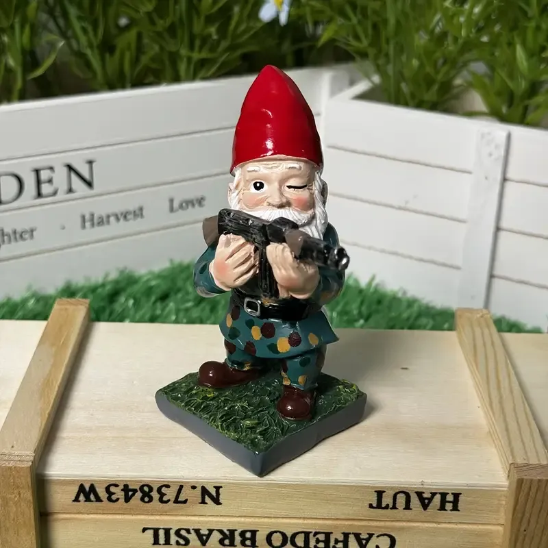 Three dwarf soldiers holding AK-47 rifles