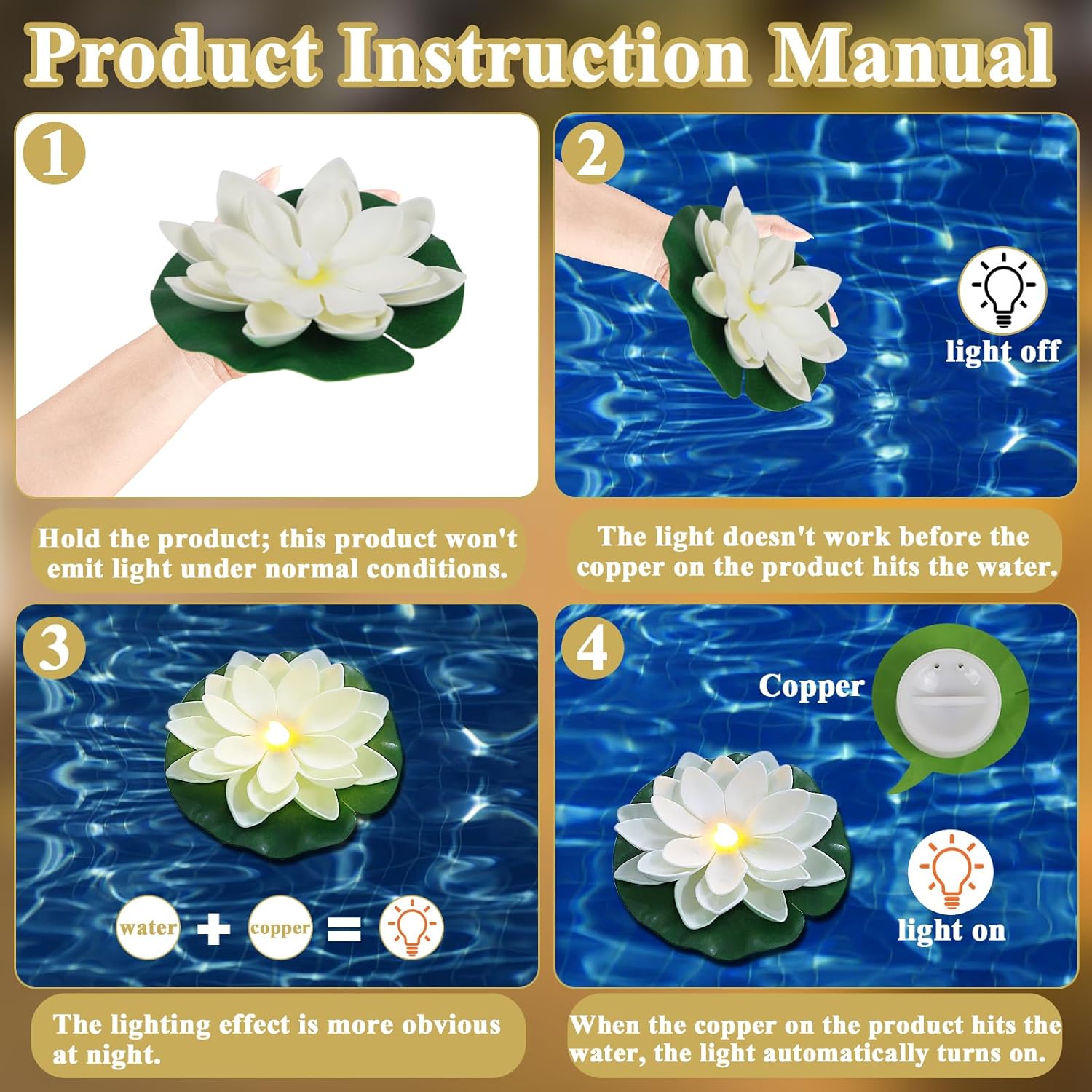 Floating LED Lily pads