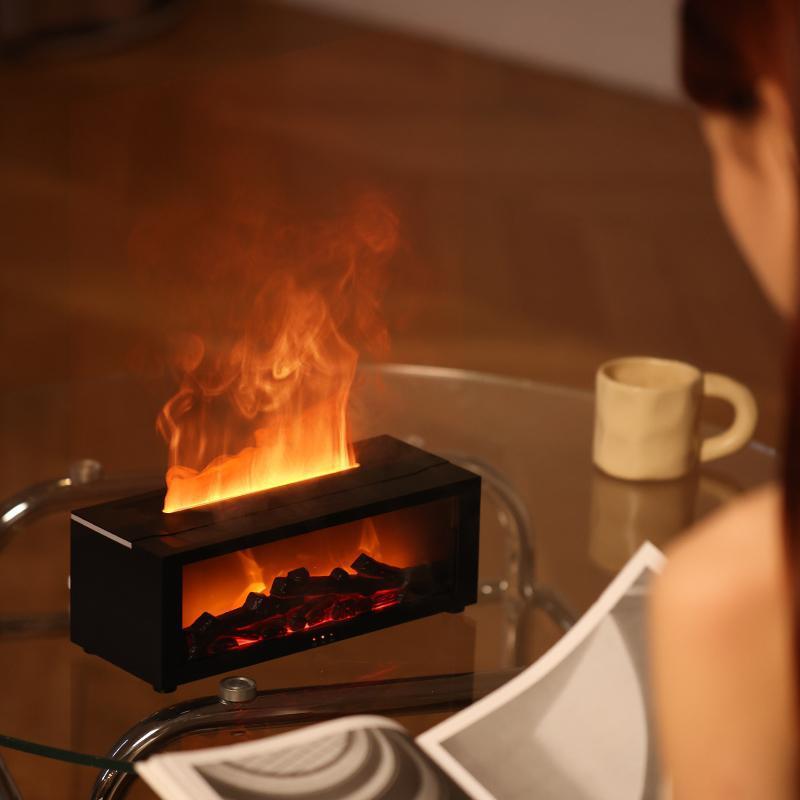 Simulated Fireplace Flame Humidifier