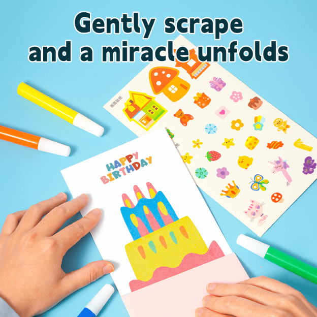 🎅20Pcs DIY Rainbow Scratch Art