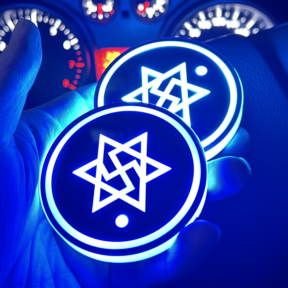 2PCS LED Car Coasters
