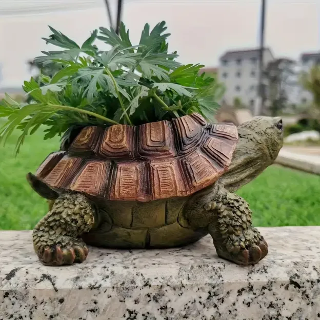  Creative Turtle Resin Planter🐢
