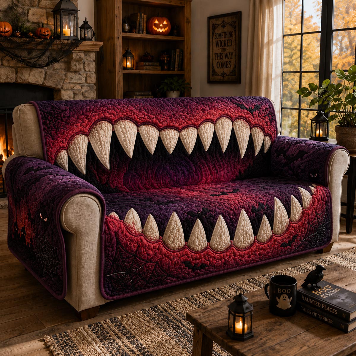 Carnival Nightmare Quilted Sofa Cover