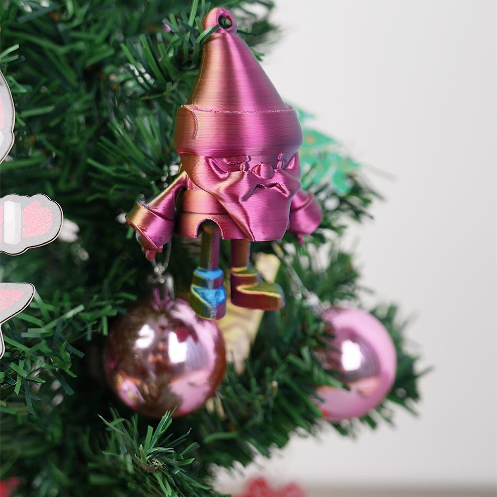 🎄 3D Printed Christmas Tree Ornament Set Gift Pack