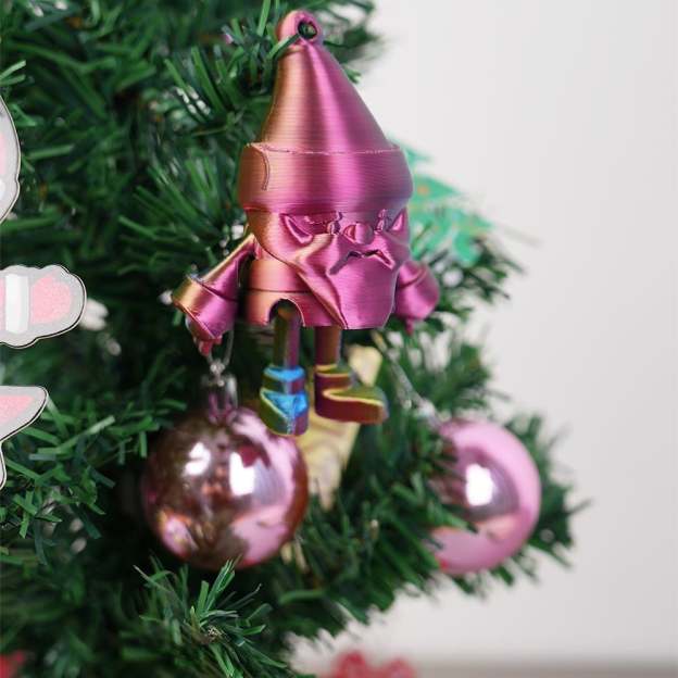 🎄 3D Printed Christmas Tree Ornament Set Gift Pack