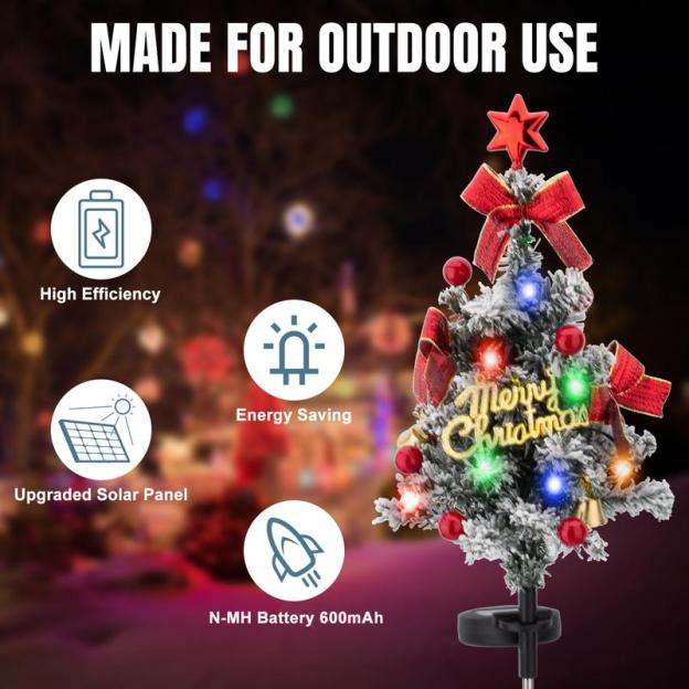 Last Day Promotion!🎄Solar Christmas Tree Stake Lights