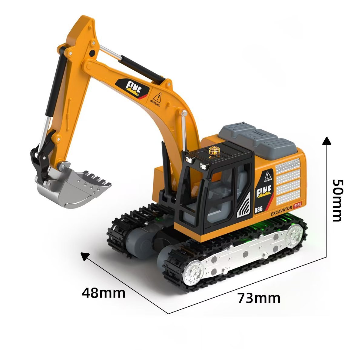 🚜 1:64 Premium Alloy Mini RC Construction Set – Forklift, Excavator & Dump Truck