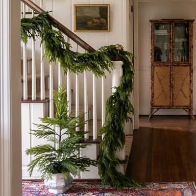  🌲Real Touch Deluxe Norfolk Pine Garland🌿
