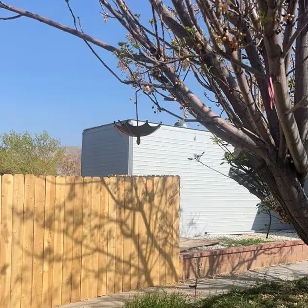 Umbrella-Shaped Outdoor Hanging Bird Feeder & Bath Tray