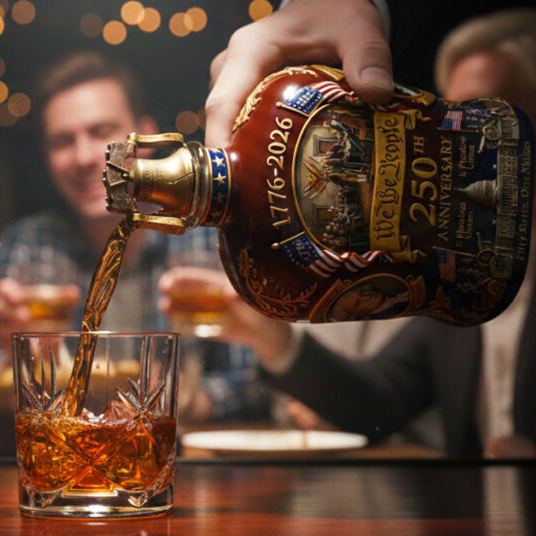 Olygee We The People 250 Whiskey Decanter | Crystal That Captures 250 Years of American Spirit