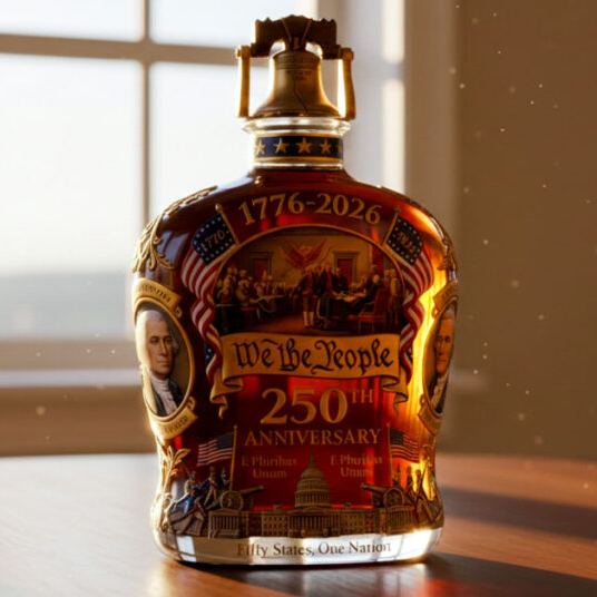 Olygee We The People 250 Whiskey Decanter | Crystal That Captures 250 Years of American Spirit