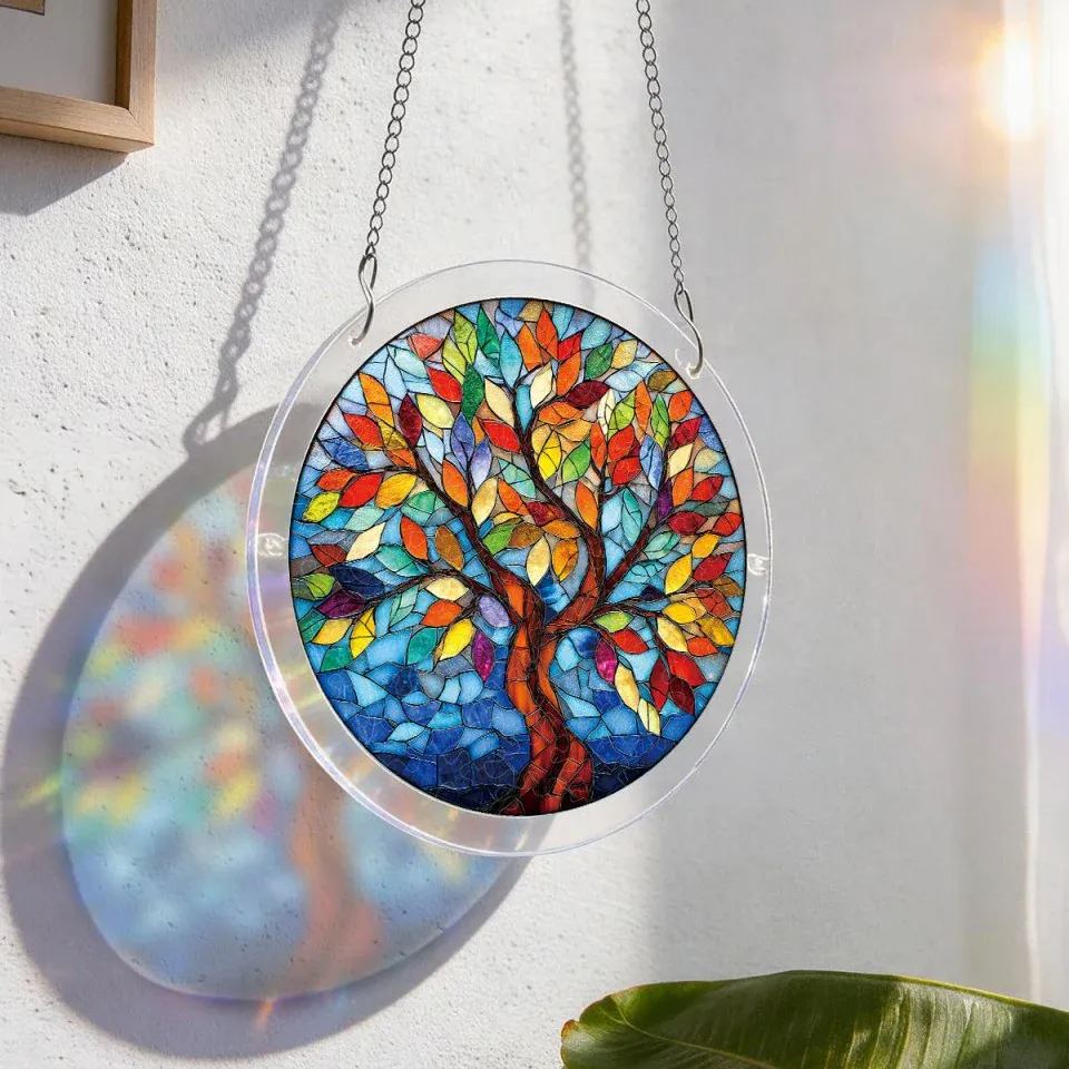 Acrylic Jigsaw Puzzle Suncatcher - Emerald Flame Hummingbird