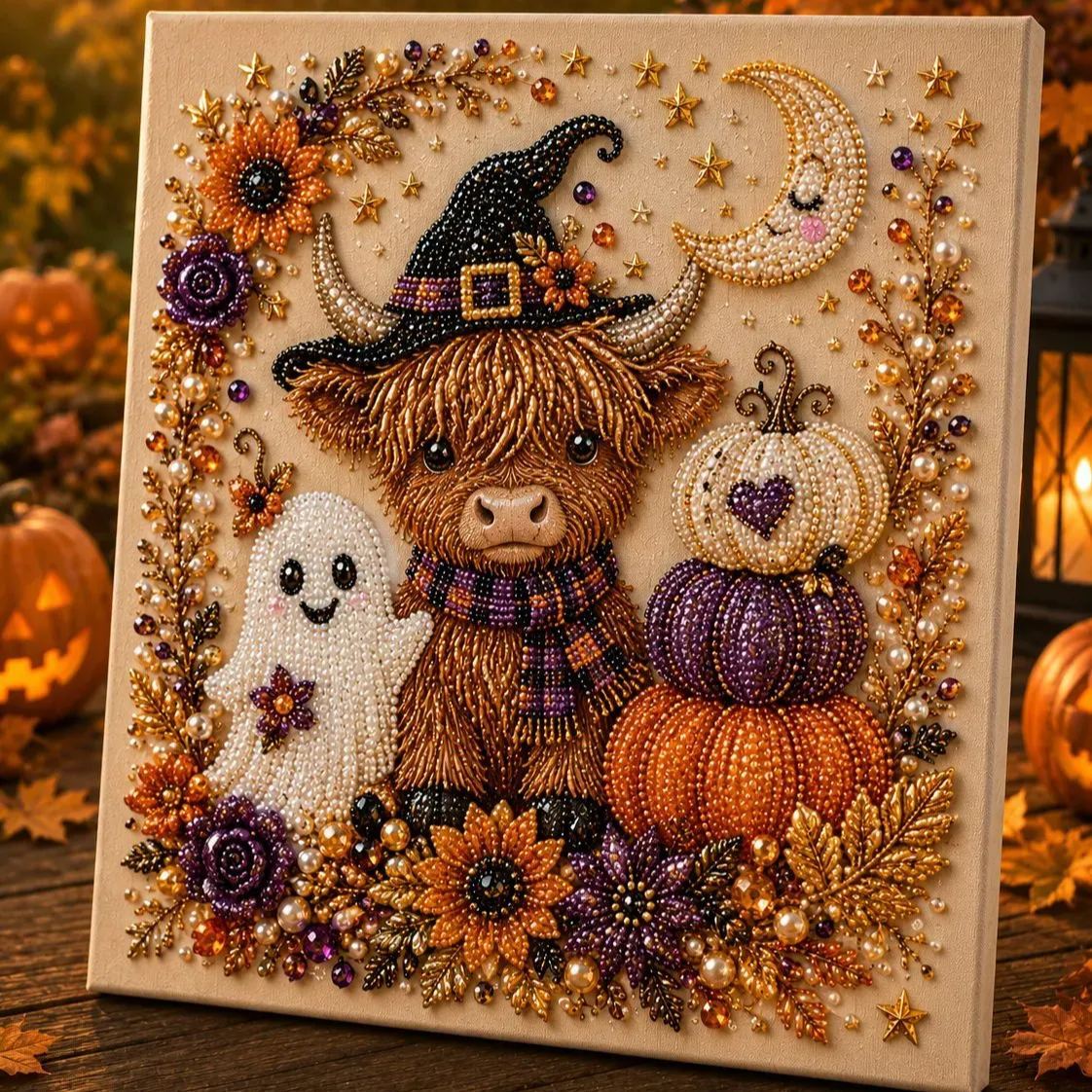 💥 Last Day 49% OFF – 👻✨ Halloween Pearl Art DIY Kit – Turn Tiny Pearls into Spooky-Cute Magic