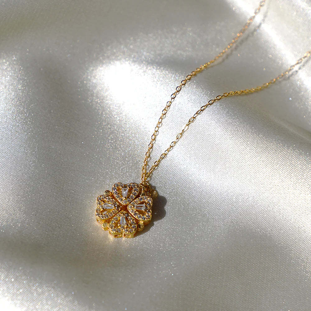 Daughter’s Lucky Clover Necklace & Forever Rose Keepsake Gift Set