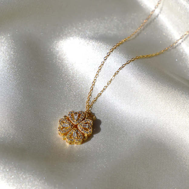 Daughter’s Lucky Clover Necklace & Forever Rose Keepsake Gift Set