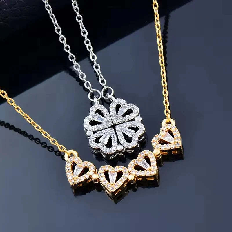 Daughter’s Lucky Clover Necklace & Forever Rose Keepsake Gift Set