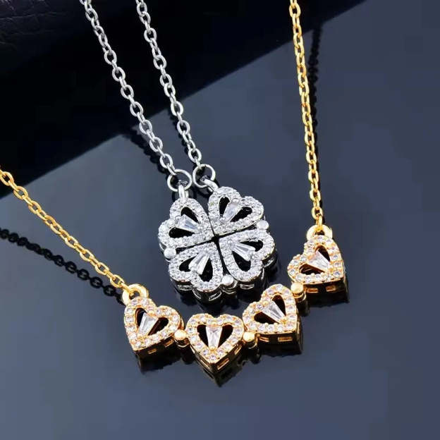 Daughter’s Lucky Clover Necklace & Forever Rose Keepsake Gift Set