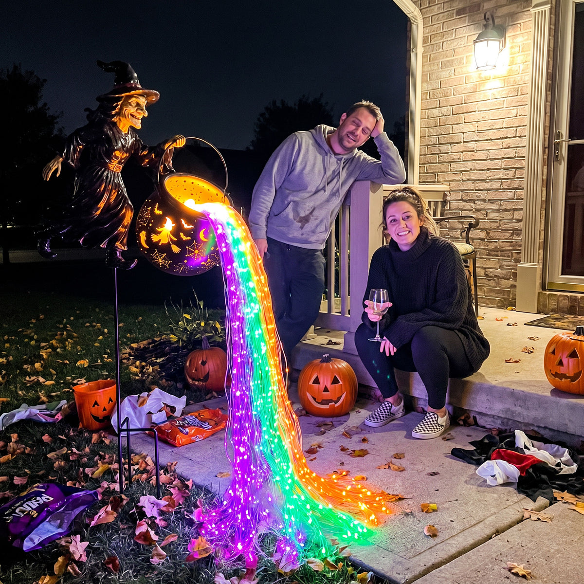 🧙‍♀️Halloween Witch Cauldron Garden Light
