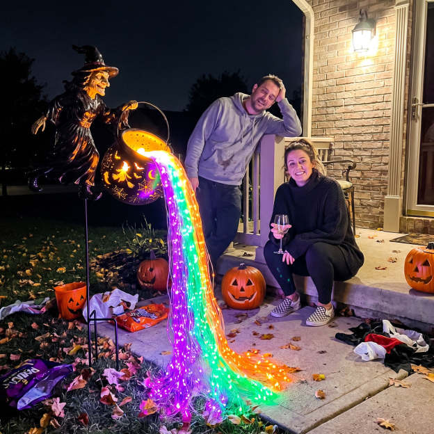🧙‍♀️Halloween Witch Cauldron Garden Light