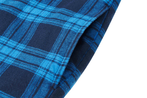 Men's Flannel Shirt Jacket with Hood Long Sleeve Quilted Lined Plaid Coat Button Down Thick Hoodie Outwear Winter