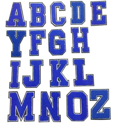 Royal Blue Chenille Letter Patch
