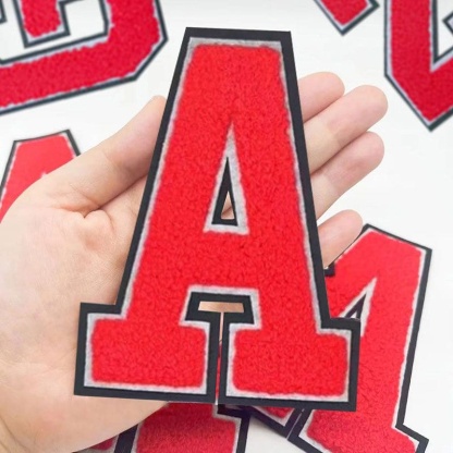 Red Chenille Letter Patches