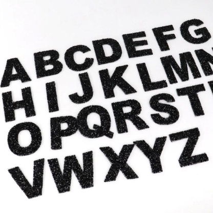 Rhinestone Letter Iron On Patches