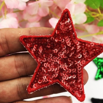 Glitter Star Sequin Patches